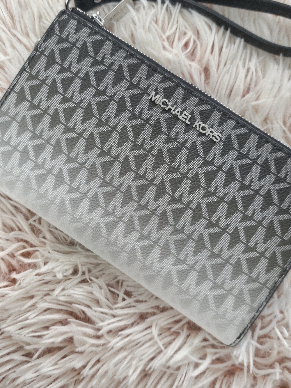 Michael Kors Women's Gray Logo Wallet Wristlet
